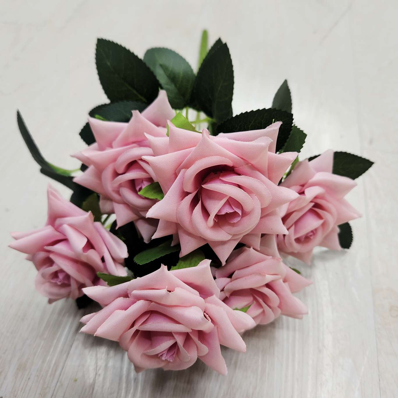 7-head 4-corner mid-rolled edge office simulation rose pole torch carnival night guide tool electroplated crochet bouquet cultural gardening decoration detail image 7