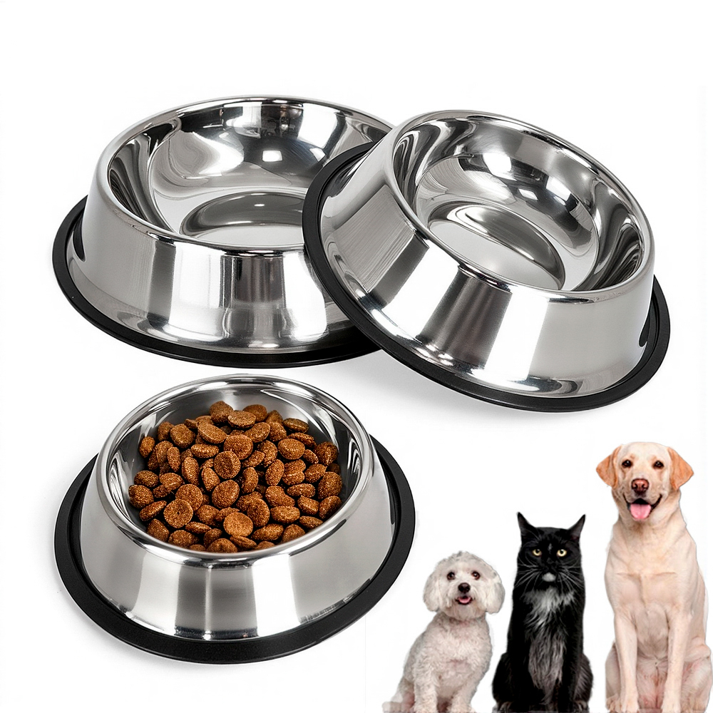 Stainless steel dog basins, pet dog food utensils, dog bowls, pet water bowls, feeders, pet supplies, pet stainless steel food bowls details Picture