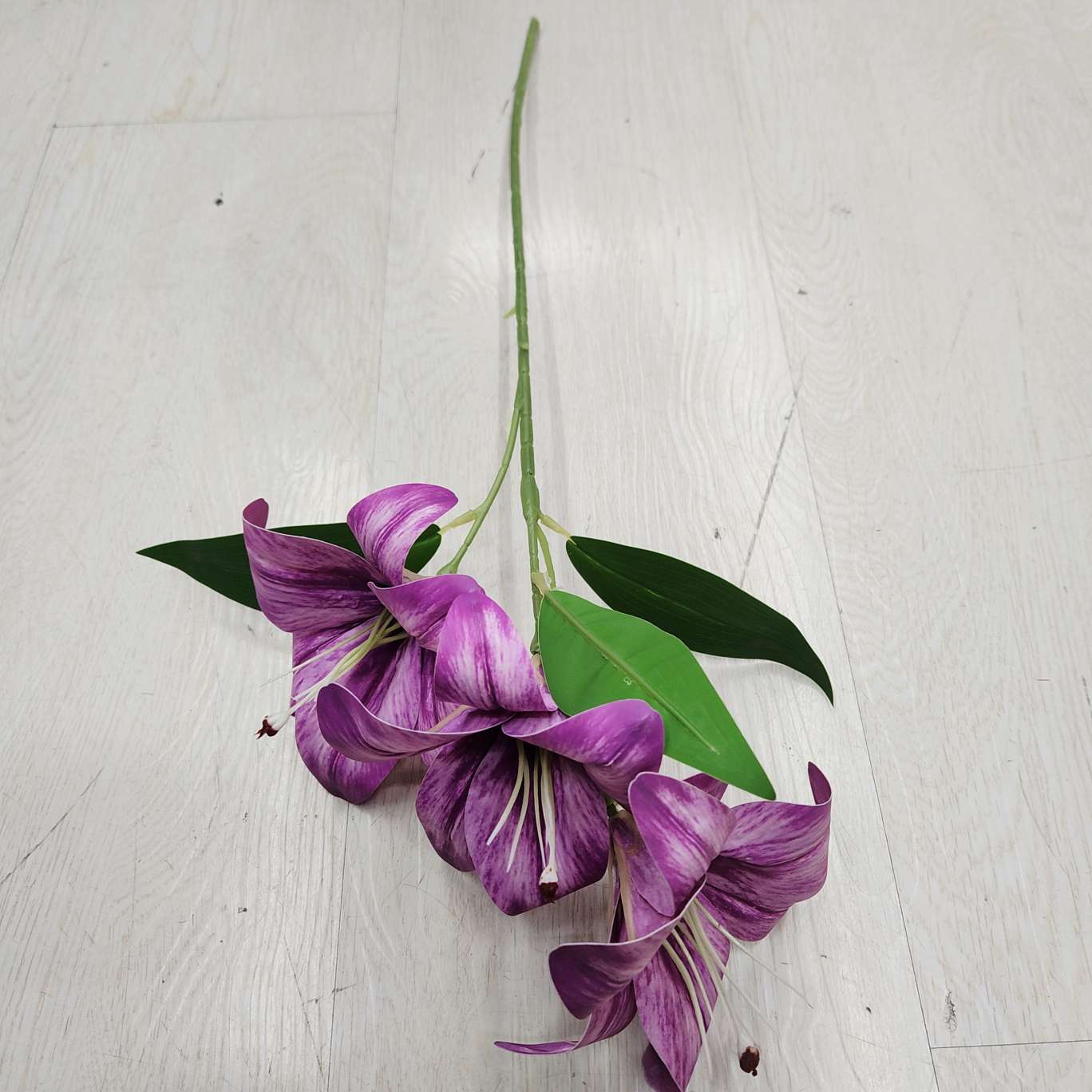 3头3D小百合办公文化仿真园艺花礼盒 毛线钩织簪花毛线花装饰品详情图5