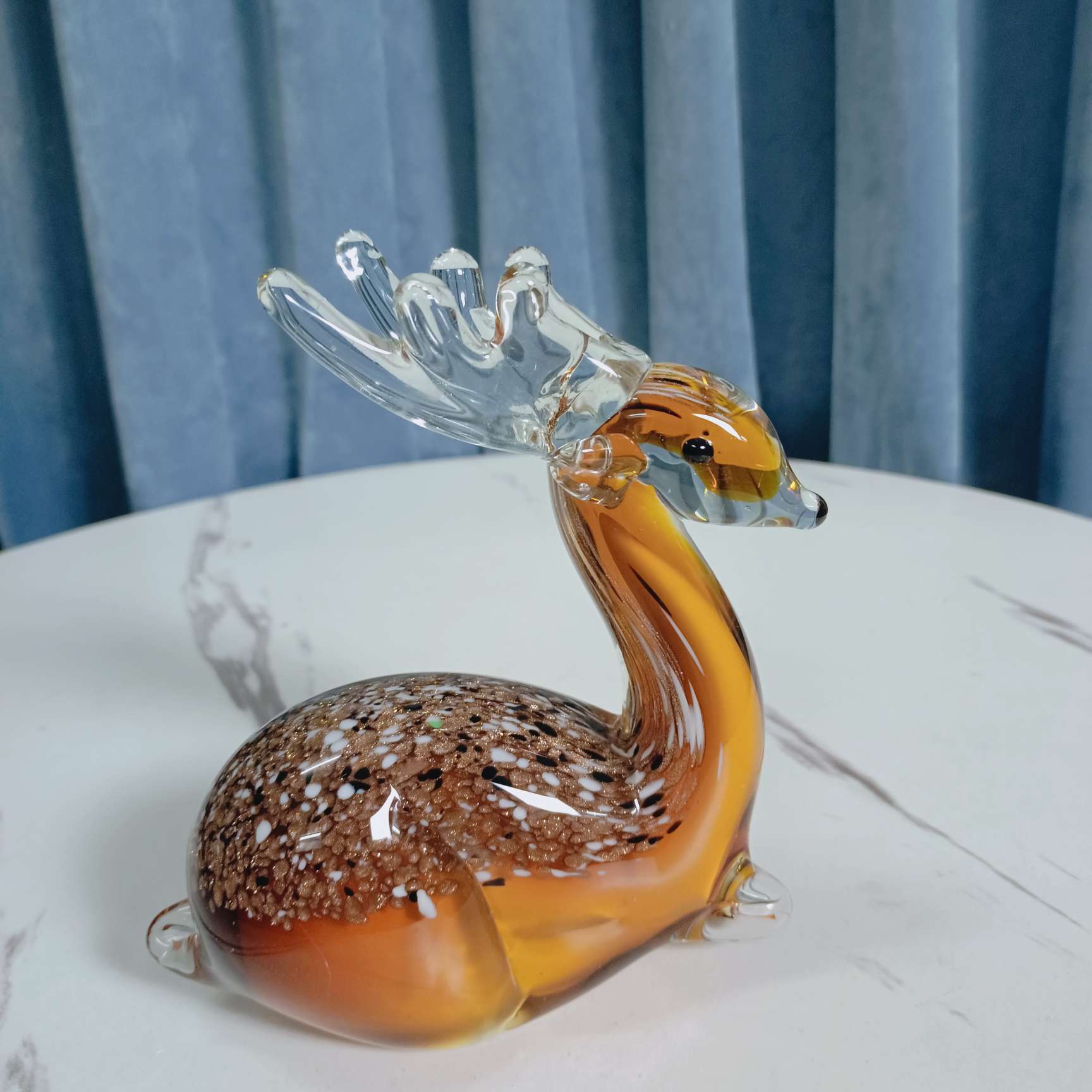 琉璃工艺品琉璃摆件家居装饰品琉璃创意礼品琉璃鹿纯手工制作出口热销产品桌面装饰摆件乔迁礼品详情图4