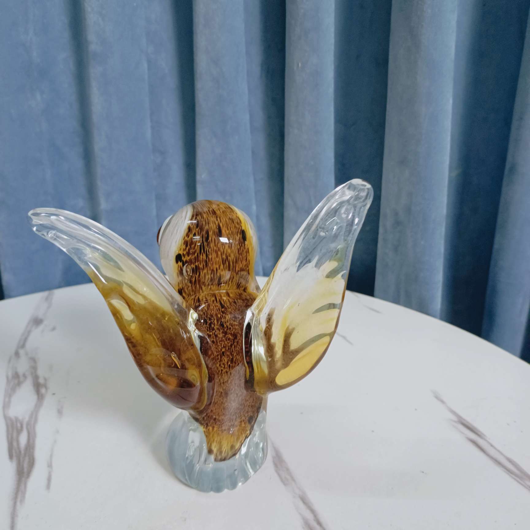 琉璃工艺品琉璃摆件家居装饰品琉璃创意礼品琉璃猫头鹰纯手工制作出口热销产品桌面装饰摆件乔迁礼品详情图4