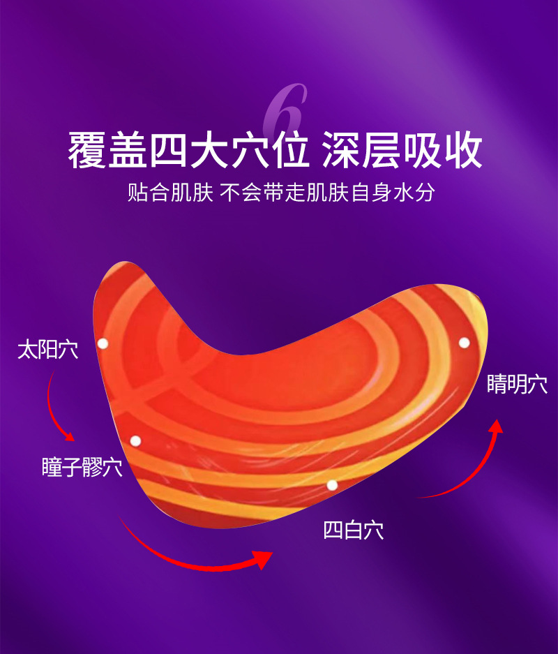 Gel seven-character eye mask patches for improving puffy eyes, moisturizing, firming, anti-wrinkle, eye protection and skin rejuvenation Item Picture