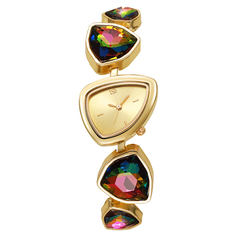 Wholesale of new high-appearation-level fashionable women's light luxury irregular diamond-encrusted quartz women's watches detail image 7