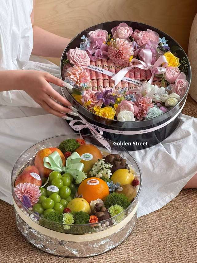 High-transparency fruit flower box, flower shop supplies packaging gift box detail image 6