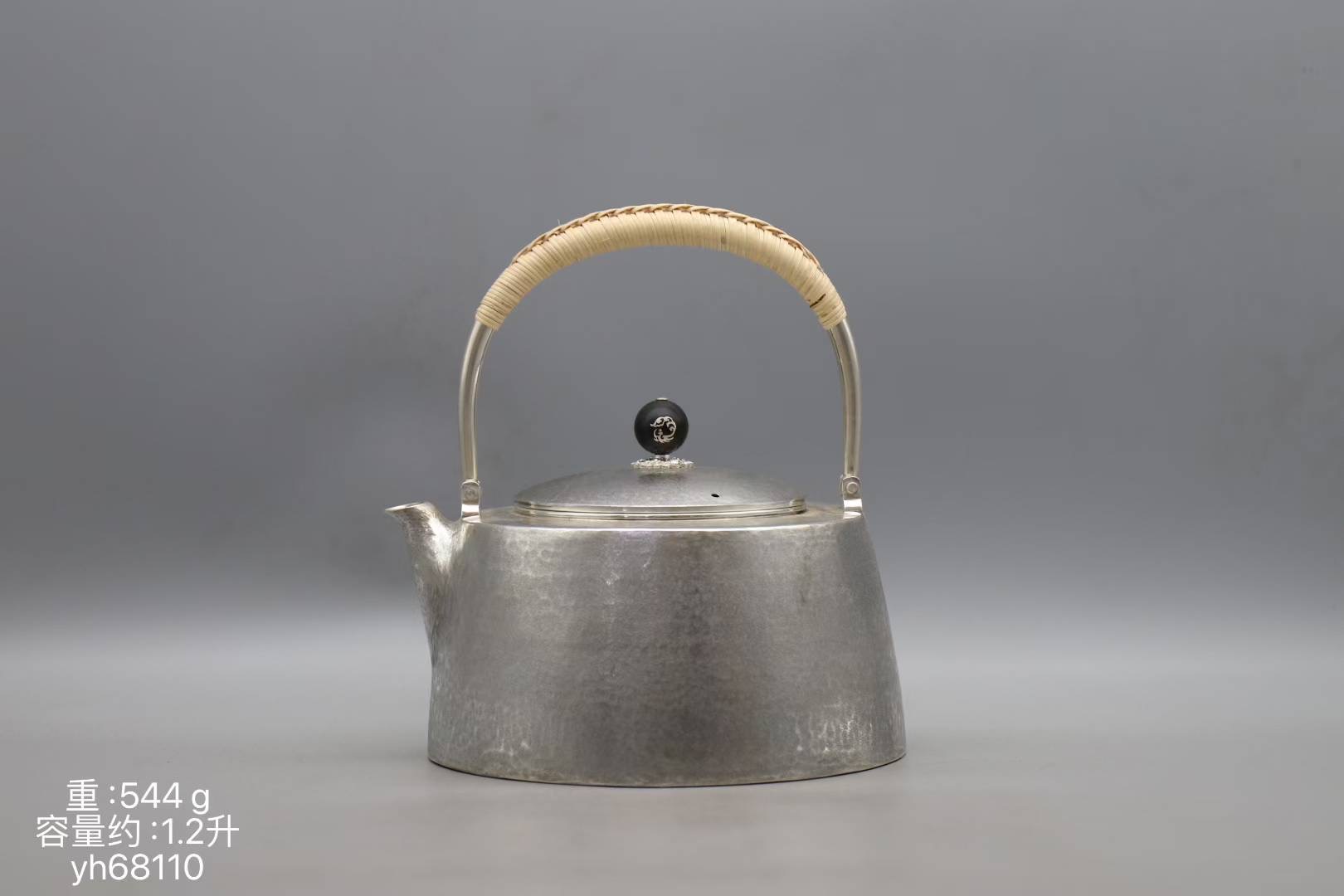 提梁壶纯银茶壶烧水壶大容量户外家用泡茶壶便携煮茶器轻奢复古送礼纯银水壶详情3