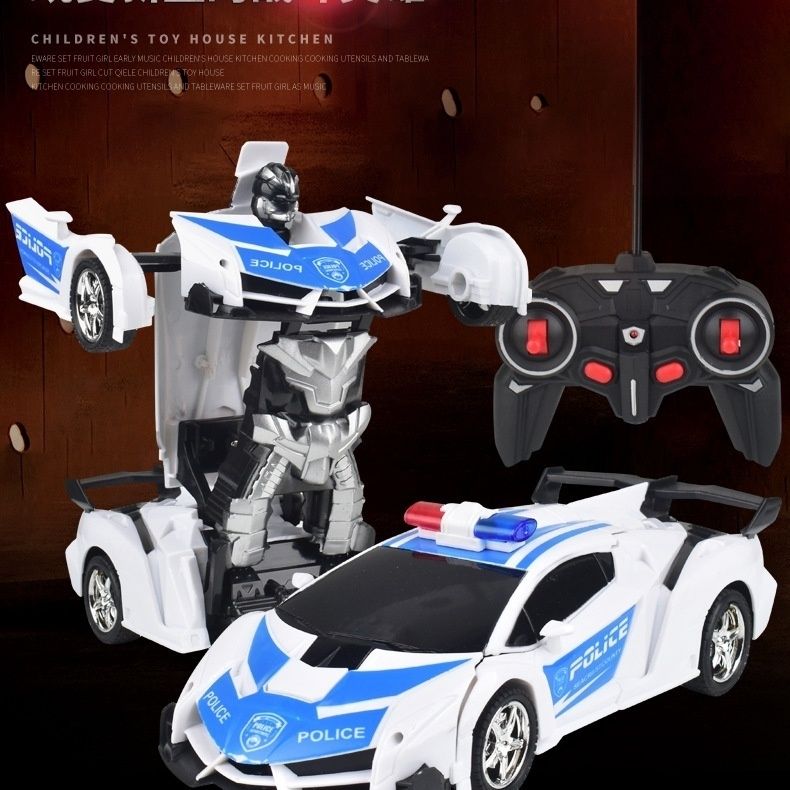 Wuyuan toys one-click transformation remote control car, Diamond robot, small police car, Lamborghini sports car, electric children's toys wholesale, foreign trade export detail image 12