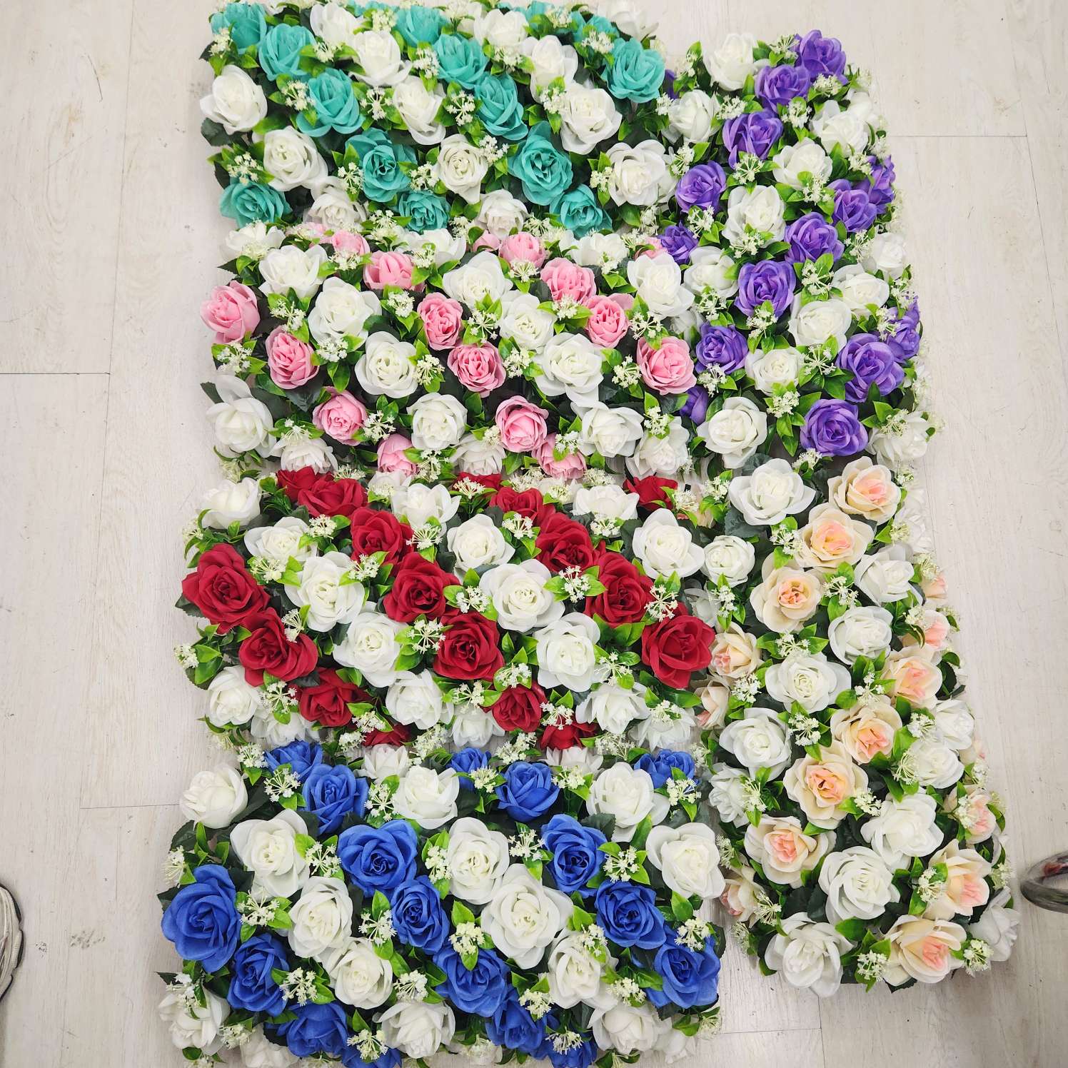 大弯形拱门花排包柱子办公仿真园艺玫瑰花杆火把狂欢夜导具电镀玫瑰钩织花束装饰品