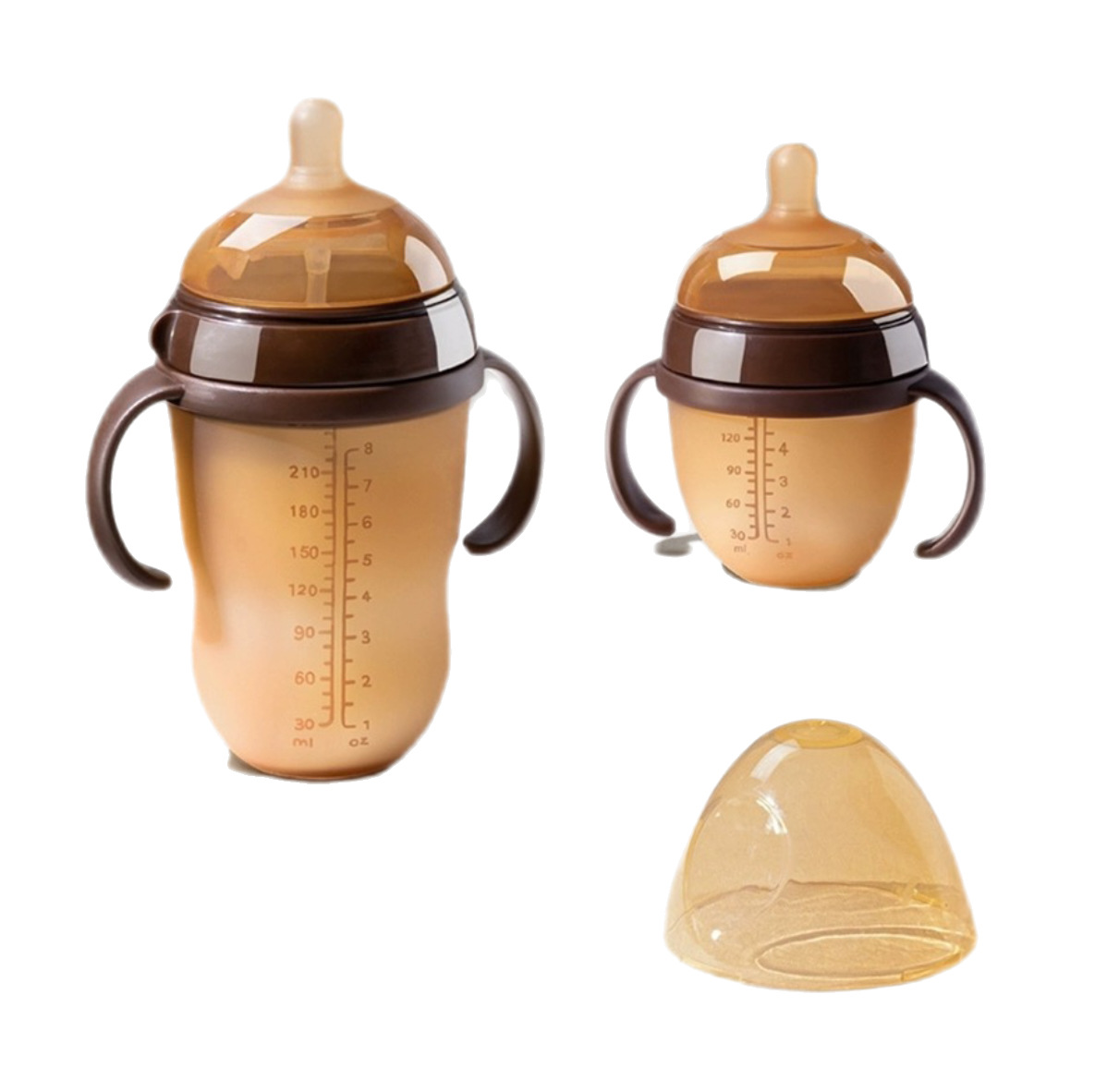 婴儿仿真母乳实感软硅胶奶瓶断奶神器150ml 食品级硅胶奶瓶产品图