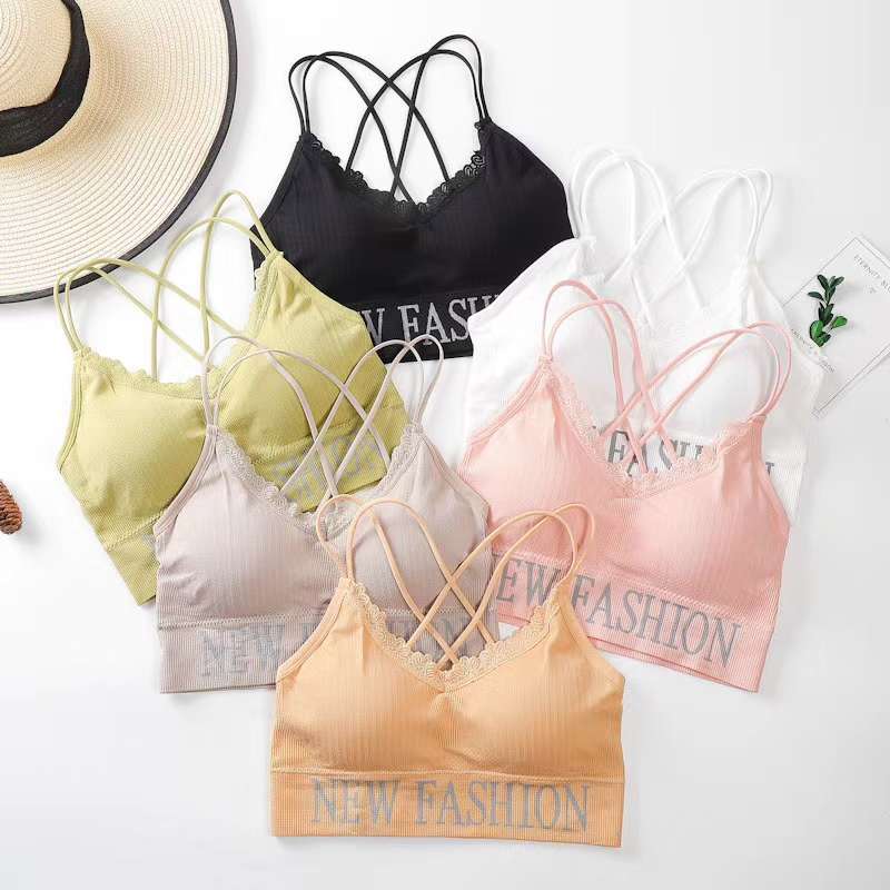Slim shoulder straps, lace, sexy bra, beautiful back details Picture