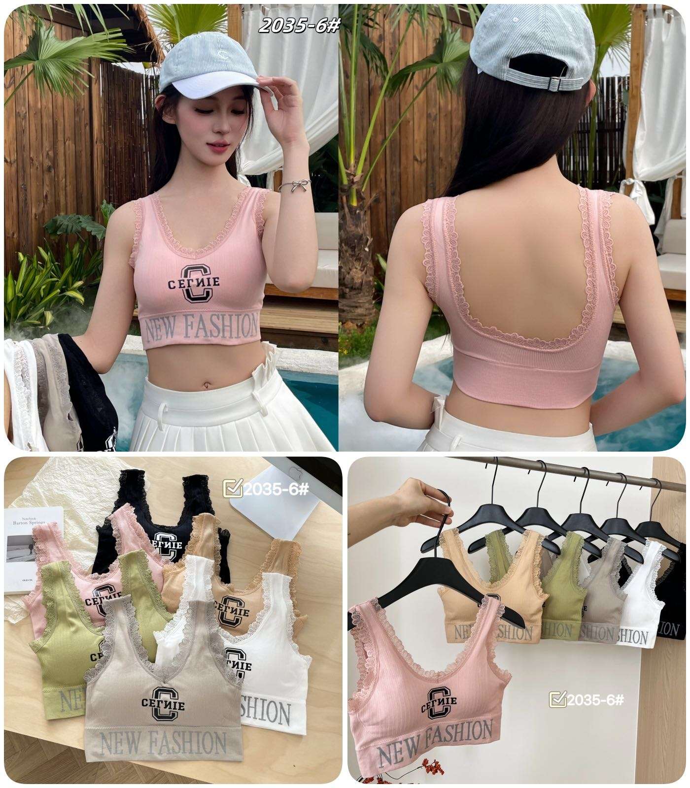 Sporty beautiful back bra gathering bra full figure