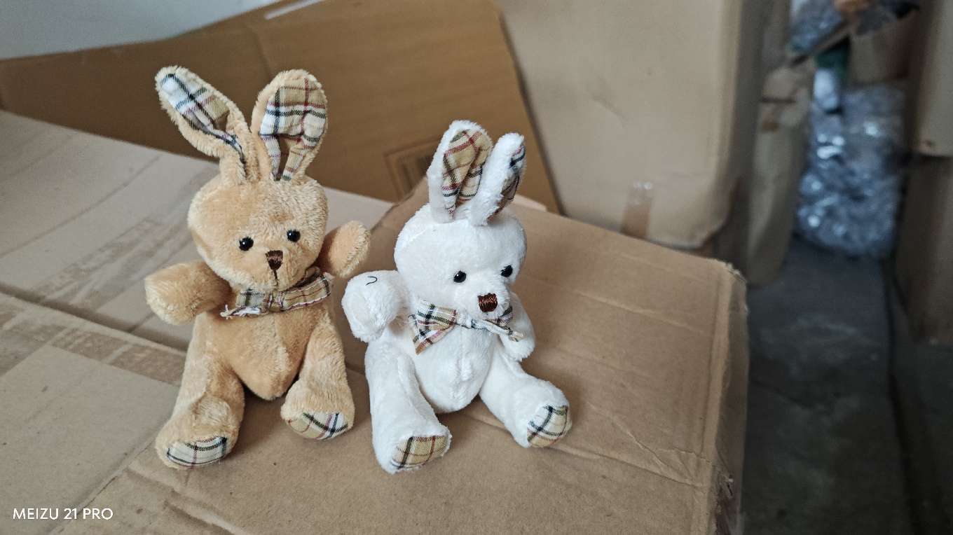 Cute and adorable bow tie, bear pendant, plush toy doll, little rabbit bag, pendant, keychain, Rag Doll details Picture