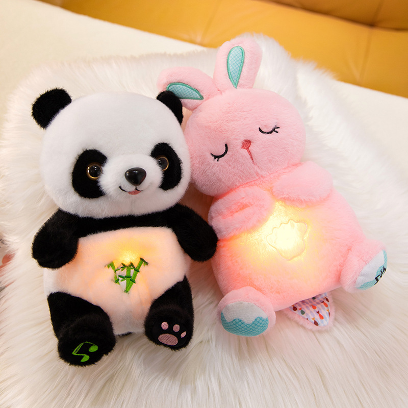 New breathing doll, glowing plush toy, lullaby music, early education doll, soothing wonder, baby sleep hug details Picture