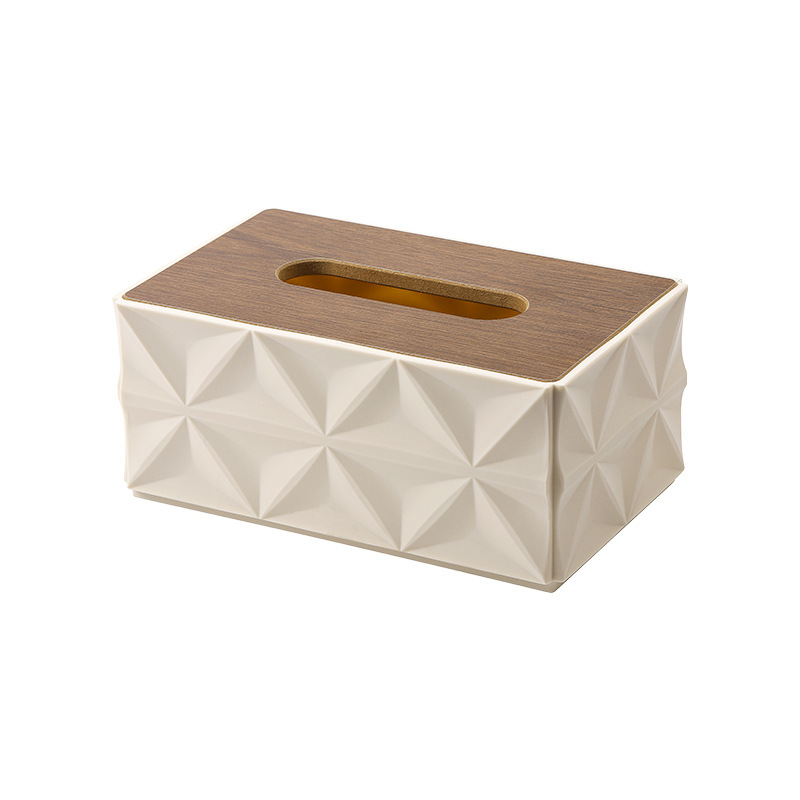 欧式金属竹子纸巾盒收纳防尘卫生纸抽纸巾卷纸器家用简约实用白底实物图