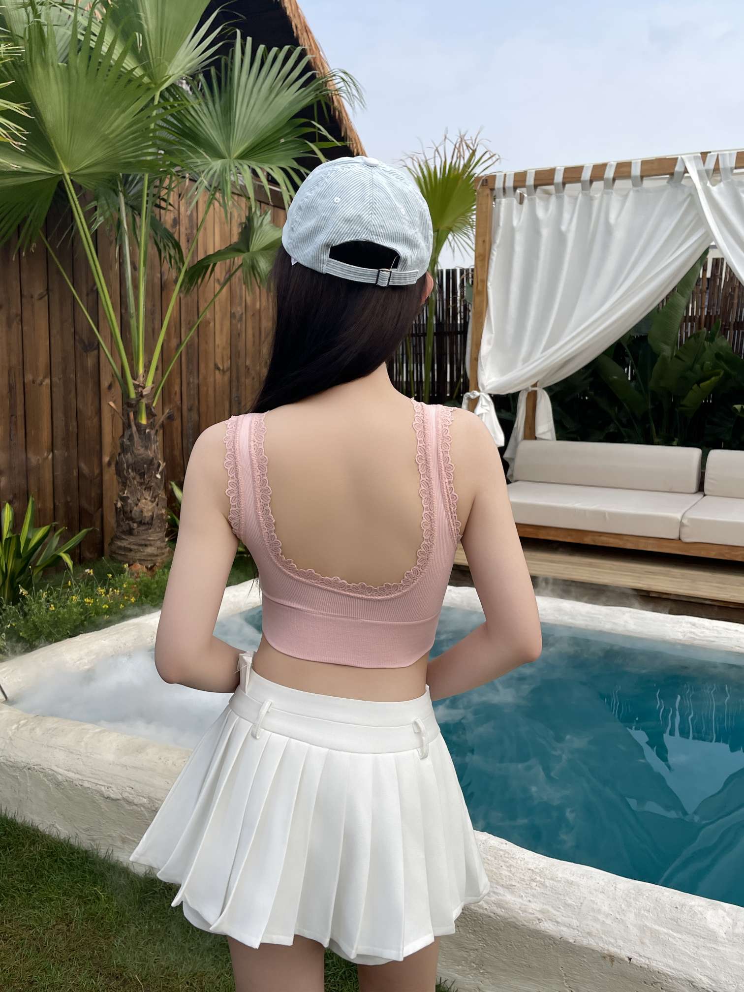 Sporty beautiful back bra gathering bra Specification drawing