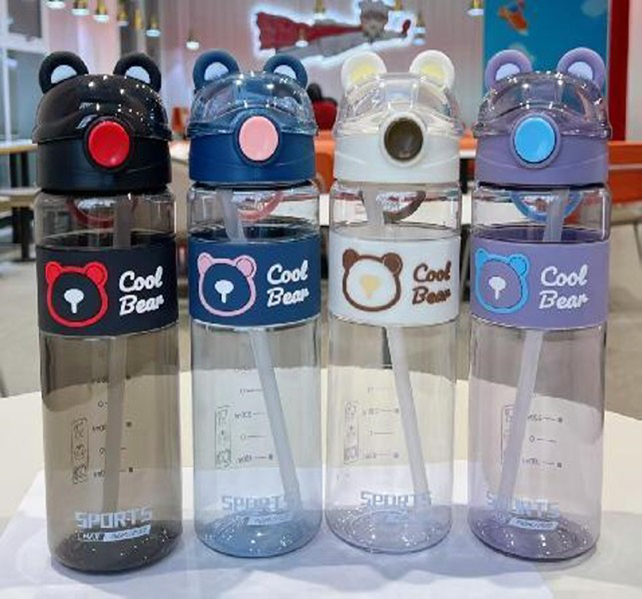 Cool Bear小熊吸管水杯 多色可爱卡通 便携大容量学生少女心高颜值随手杯详情2