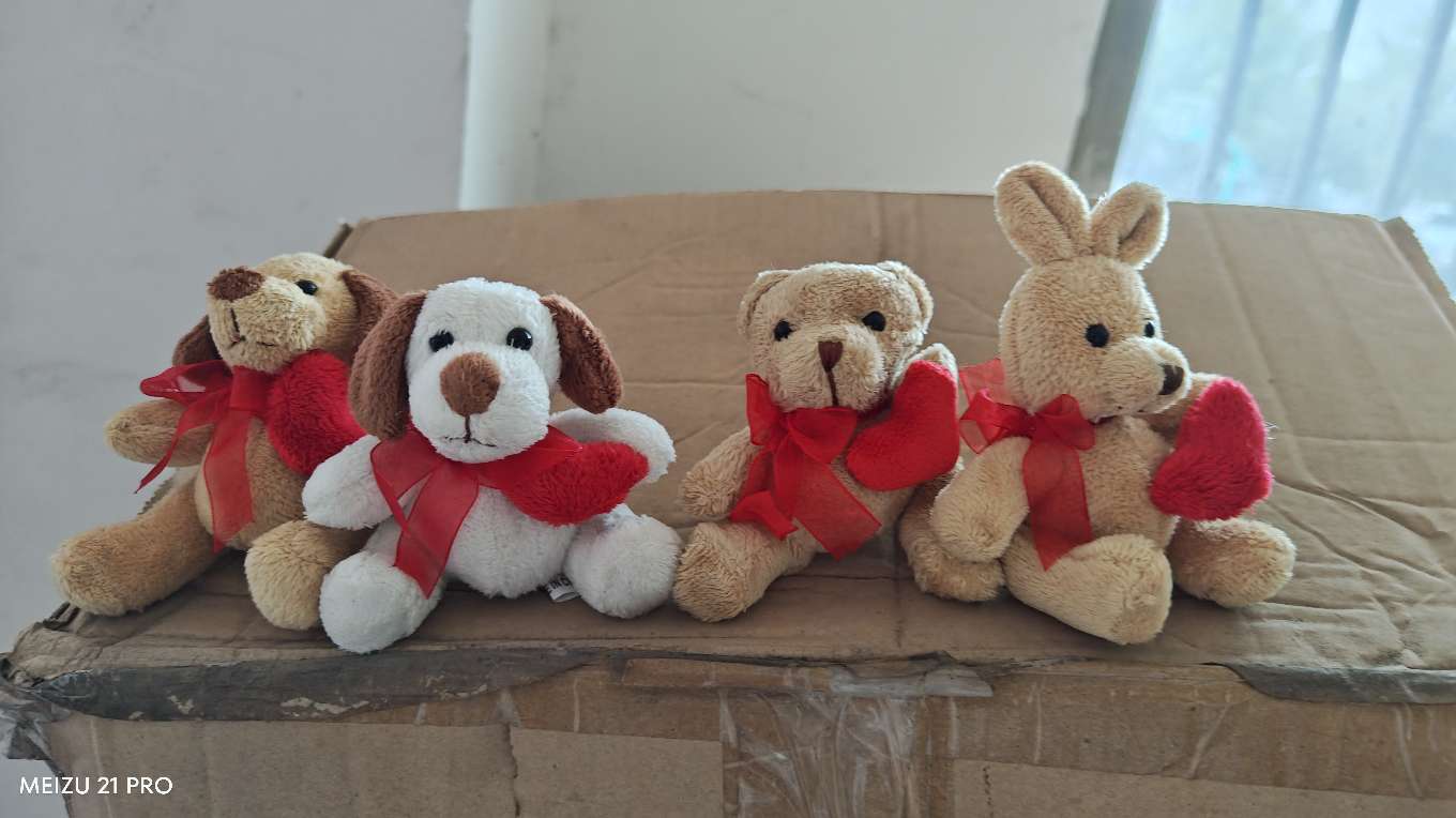 Cute and adorable bow tie, bear pendant, plush toy doll, little rabbit bag, pendant, keychain, Rag Doll Item Picture
