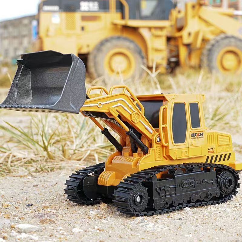 Wuyuan alloy remote control bulldozer toys, engineering vehicles, children's bulldozers, forklifts, boys' electric remote control cars, 3-6 years old, export wholesale, foreign trade Item Picture