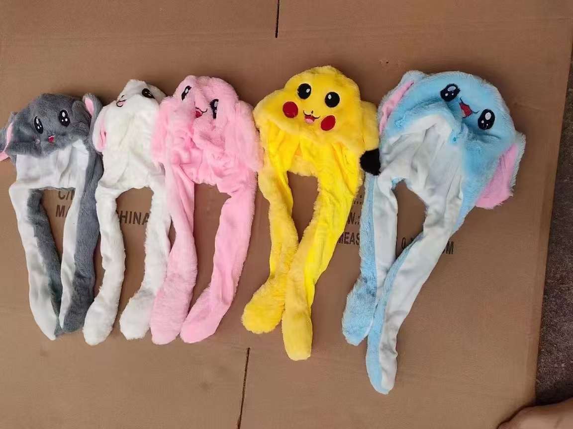 可爱卡通毛绒公仔公仔玩具小动物发光气囊捏捏卡通帽子小朋友喜爱发光捏捏帽子详情图2