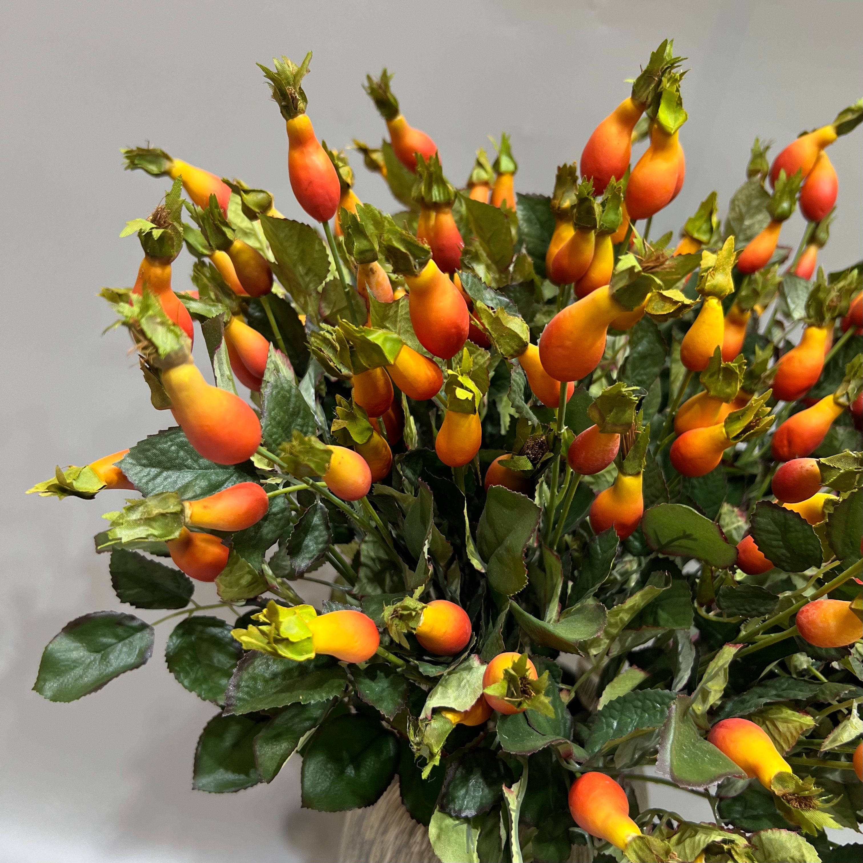 假花/花头/5朵假花/清明假花/家居大摆件白底实物图