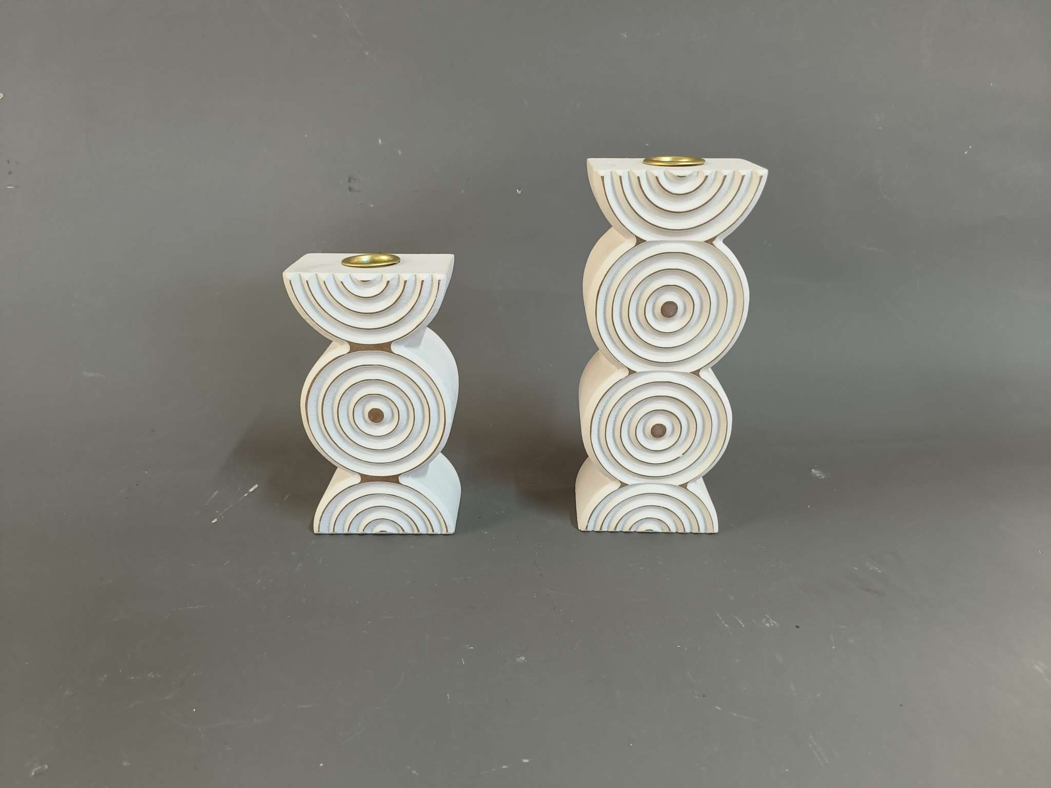 办公文化气氛布置用品烛台蜡烛器皿圣诞蜡烛杯香薰台密度板摆台装饰品白底实物图