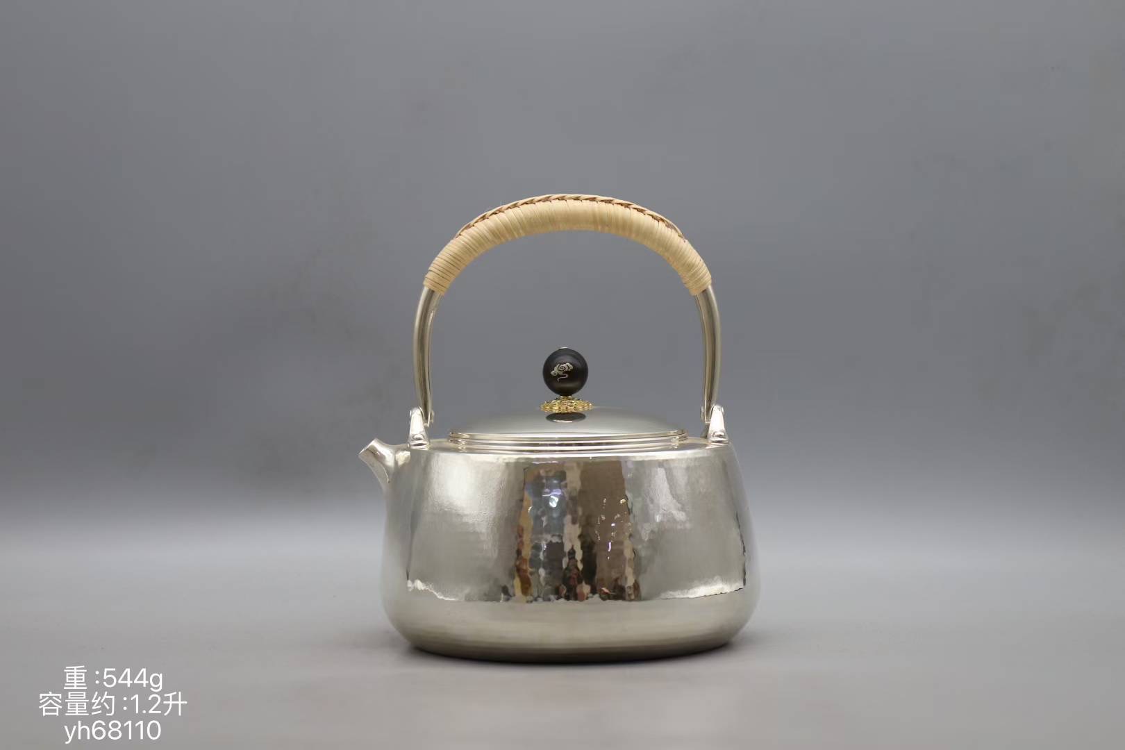 提梁壶纯银茶壶烧水壶大容量户外家用泡茶壶便携煮茶器轻奢复古送礼纯银水壶详情5