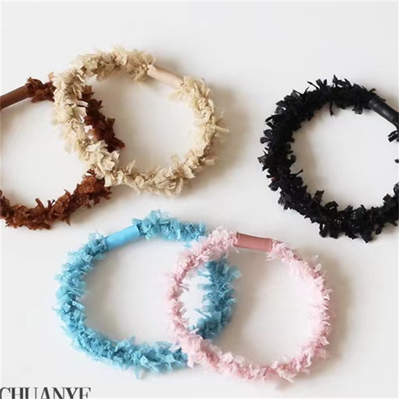 韩版女士拼接发绳头饰铃兰款儿童发饰多色可选时尚发饰品