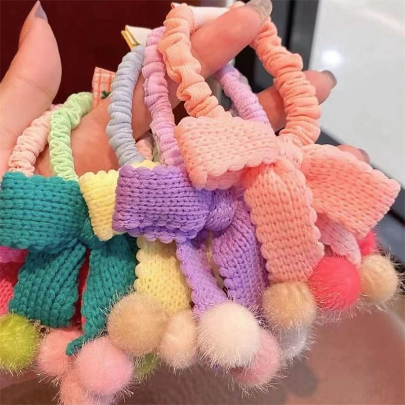 韩版女士拼接发绳头饰铃兰款儿童发饰时尚简约多色搭配