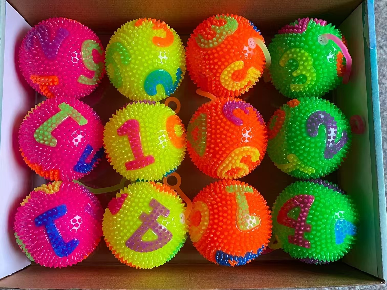 闪光带绳会BB叫高颜值高弹力数字球