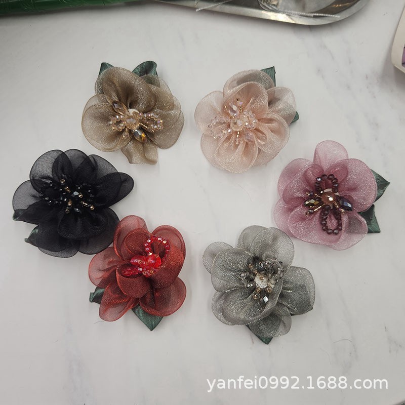 手工鞋花配件花类装饰来料加工鞋饰花子时尚鞋用配件多款鞋饰花