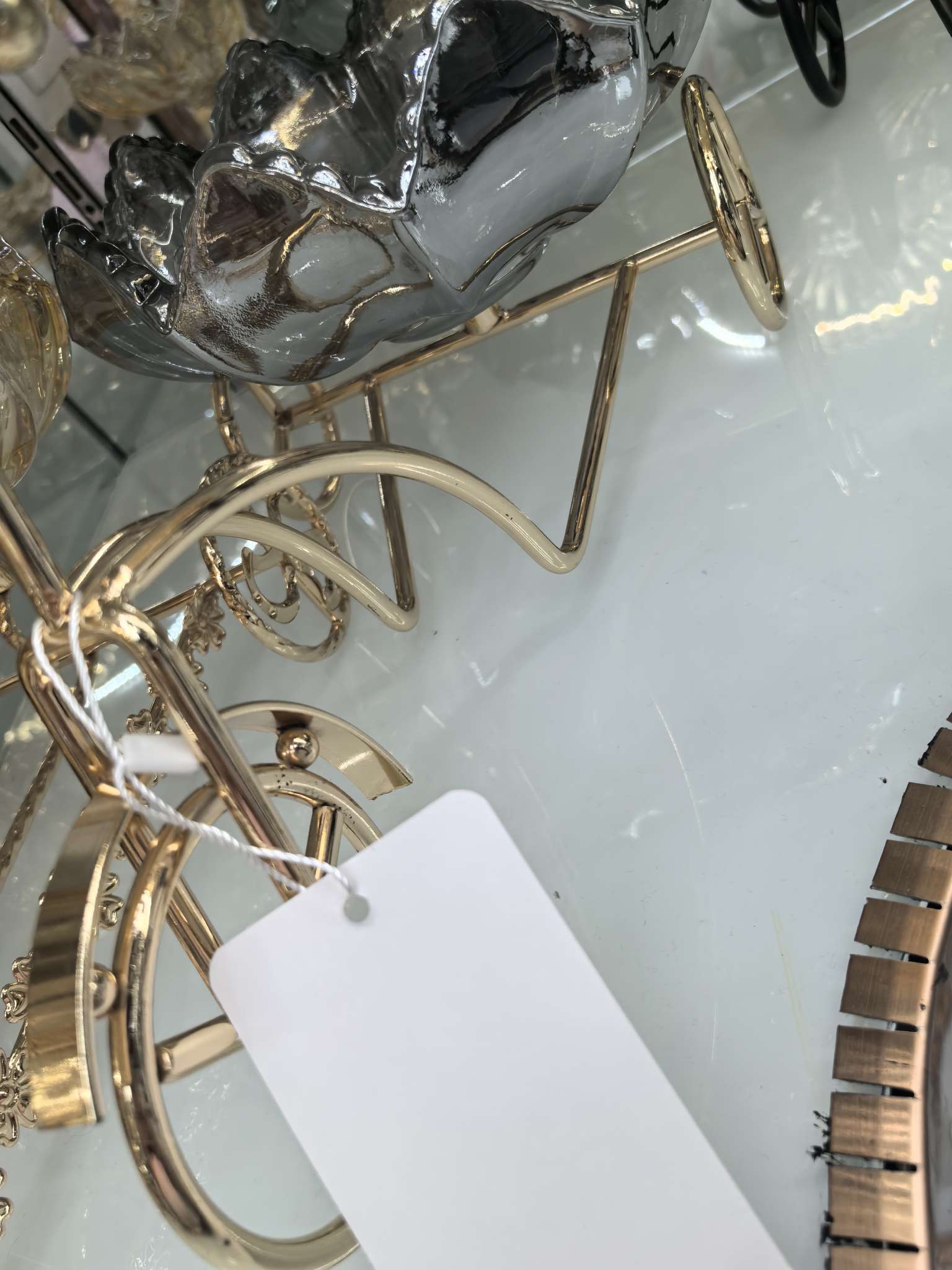 精美玻璃工艺品礼品 自行车架子果盘，可以放糖果，水果，好看实用高端，物美价廉详情图5