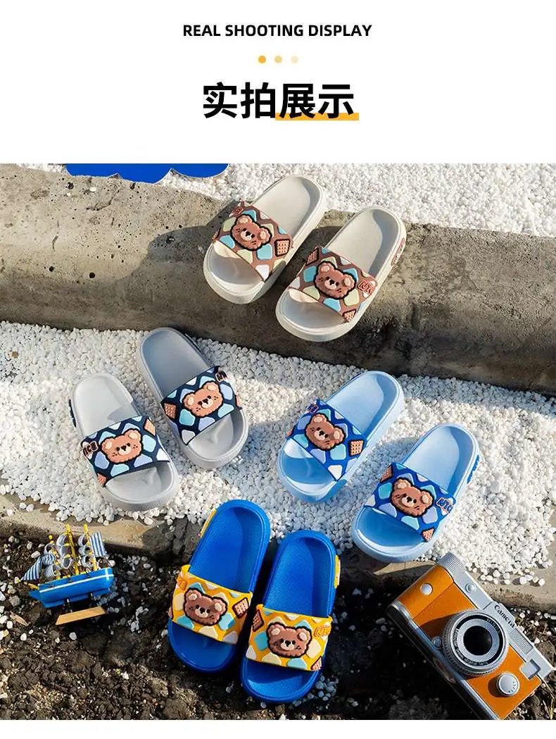 Children's shoes, baby shoes, children's slippers, cotton slippers for kids, strawberry cartoon style, comfortable and anti-slip, suitable for spring and summer detail image 3