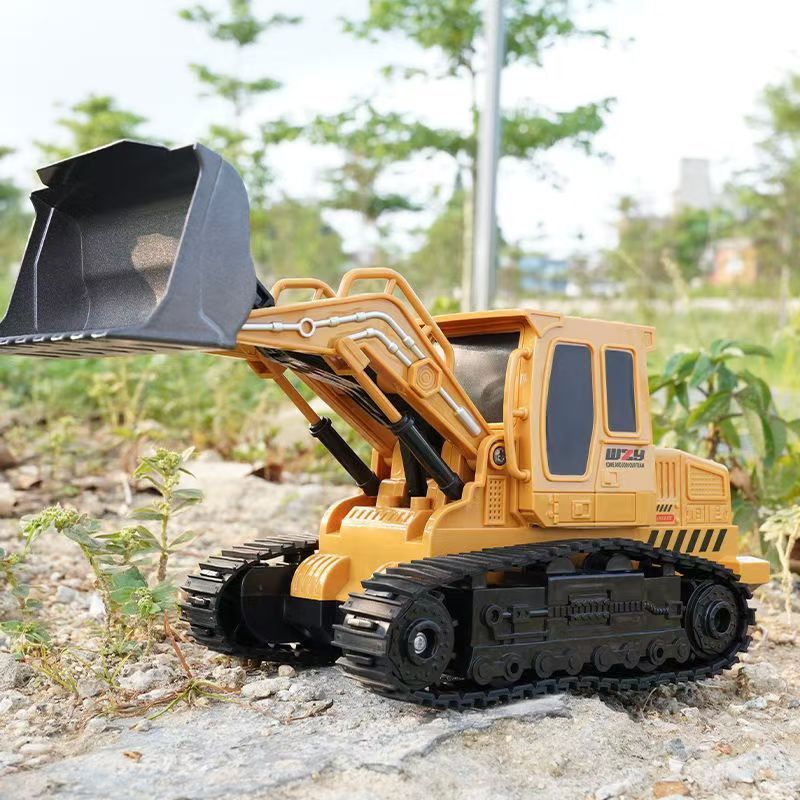 Wuyuan alloy remote control bulldozer toys, engineering vehicles, children's bulldozers, forklifts, boys' electric remote control cars, 3-6 years old, export wholesale, foreign trade detail image 8