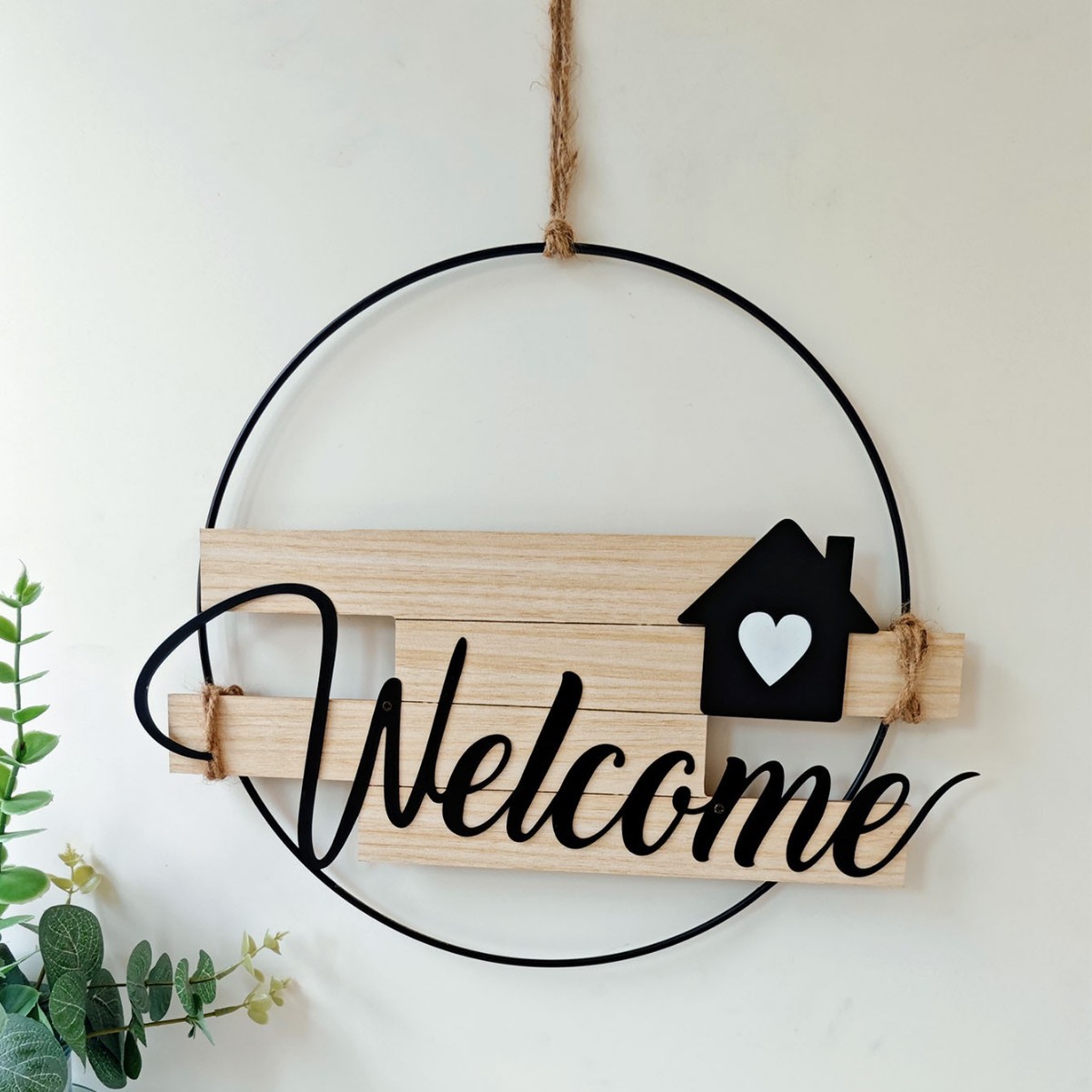 木制铁艺装饰挂件欢迎光临门口木夹黄花梨手饰桃木挂件小叶紫檀