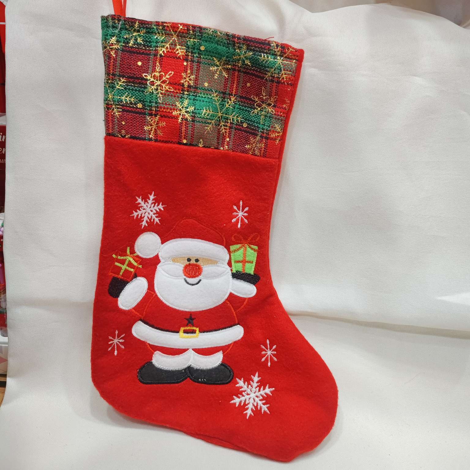 圣诞节圣诞袜圣诞老人红色绿色雪花圣诞礼物圣诞装饰圣诞用品