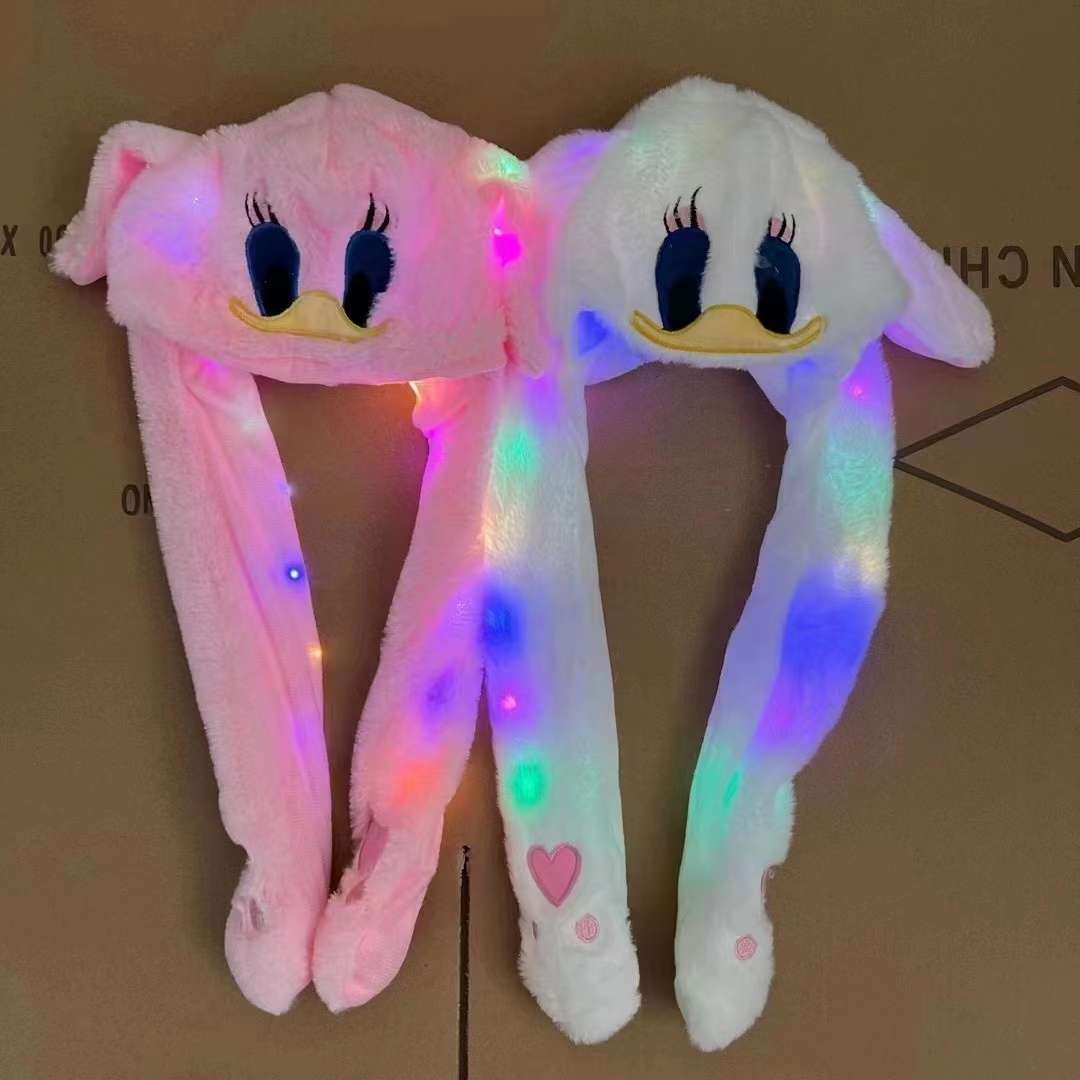 可爱卡通毛绒公仔公仔玩具小动物发光气囊捏捏卡通帽子小朋友喜爱发光捏捏帽子详情图14