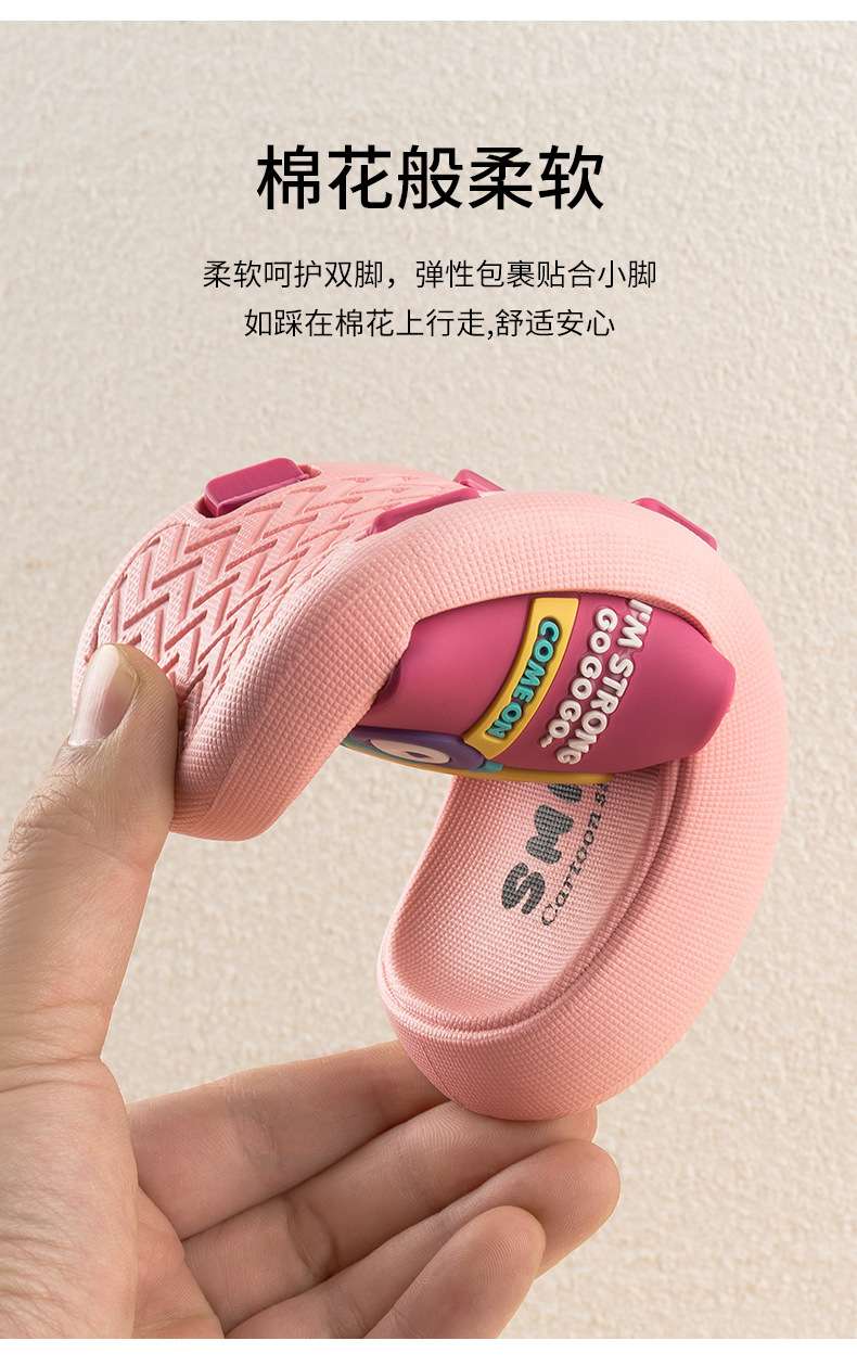 Excavator children's shoes, baby shoes, children's slippers, children's cotton slippers, strawberry style, comfortable and anti-slip, suitable for spring and summer detail image 4