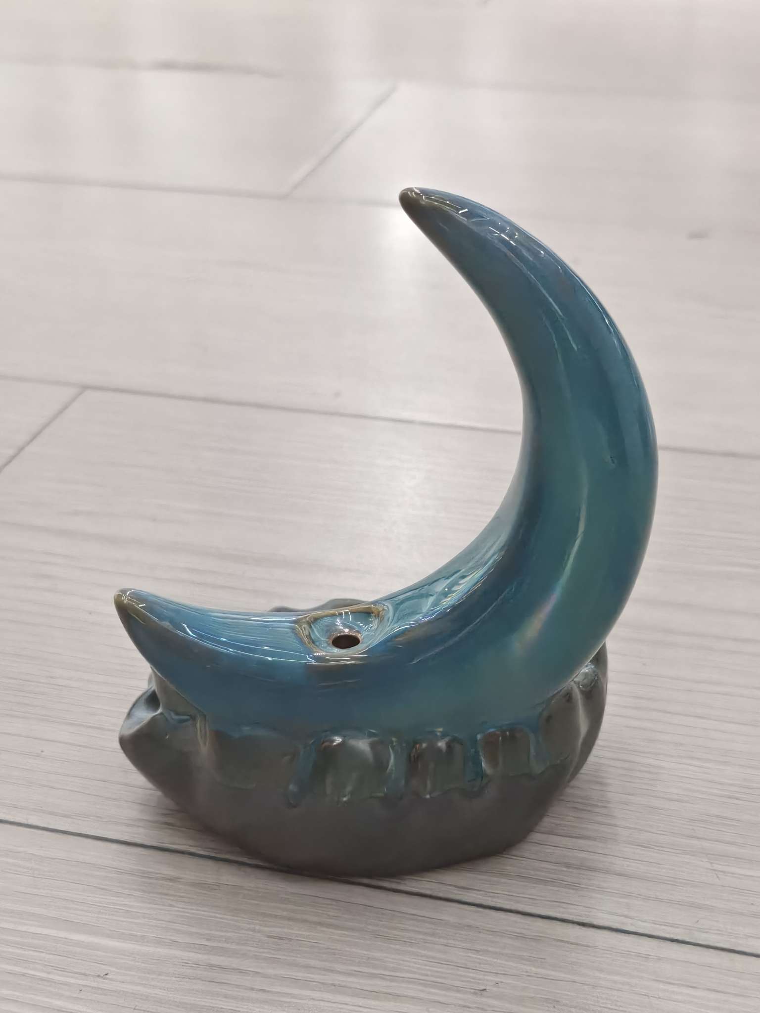 一件绿色工艺品陶瓷月亮倒流香香炉陶瓷摆件详情图3