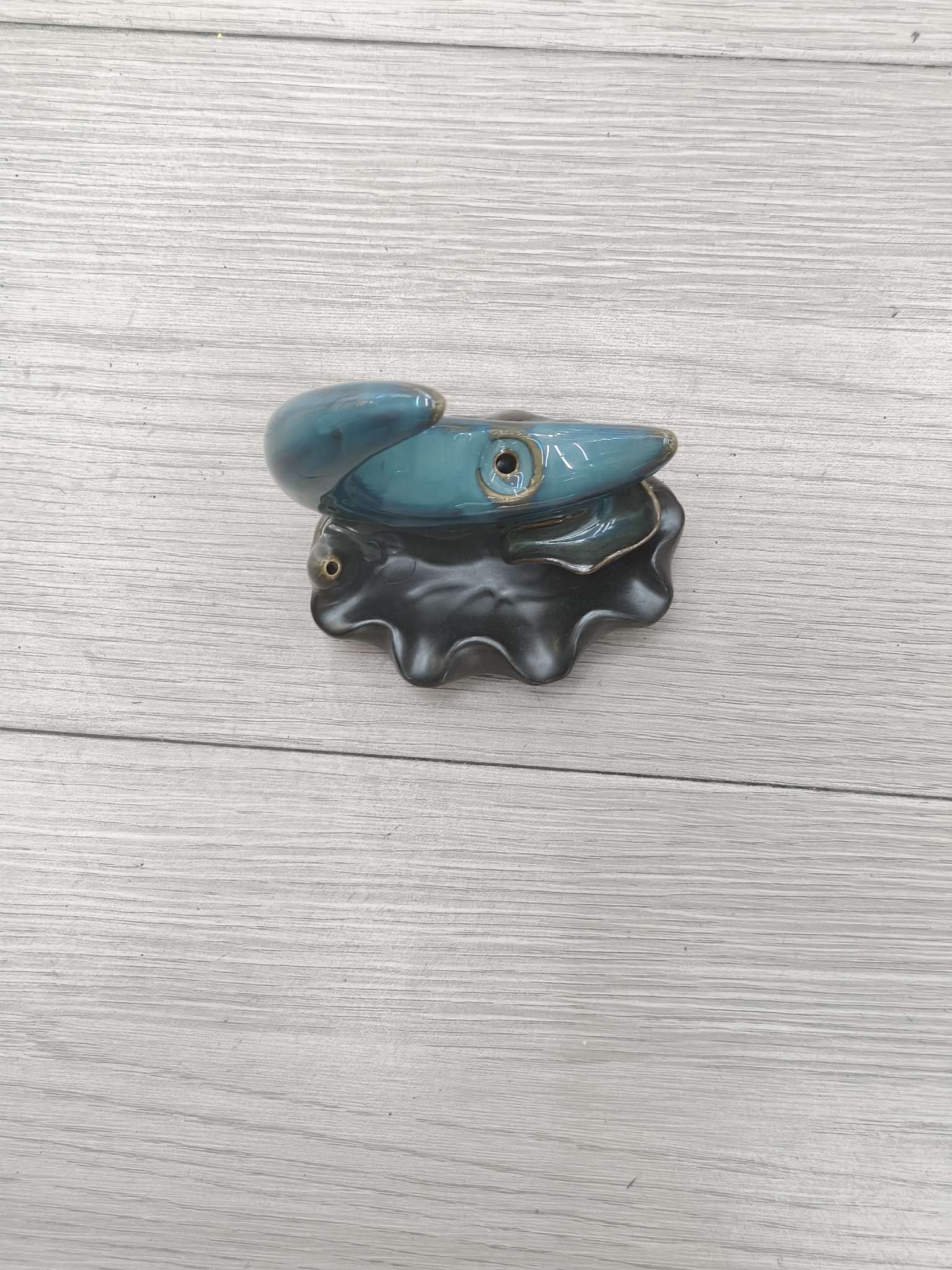一件绿色工艺品陶瓷月亮倒流香香炉陶瓷摆件详情图2