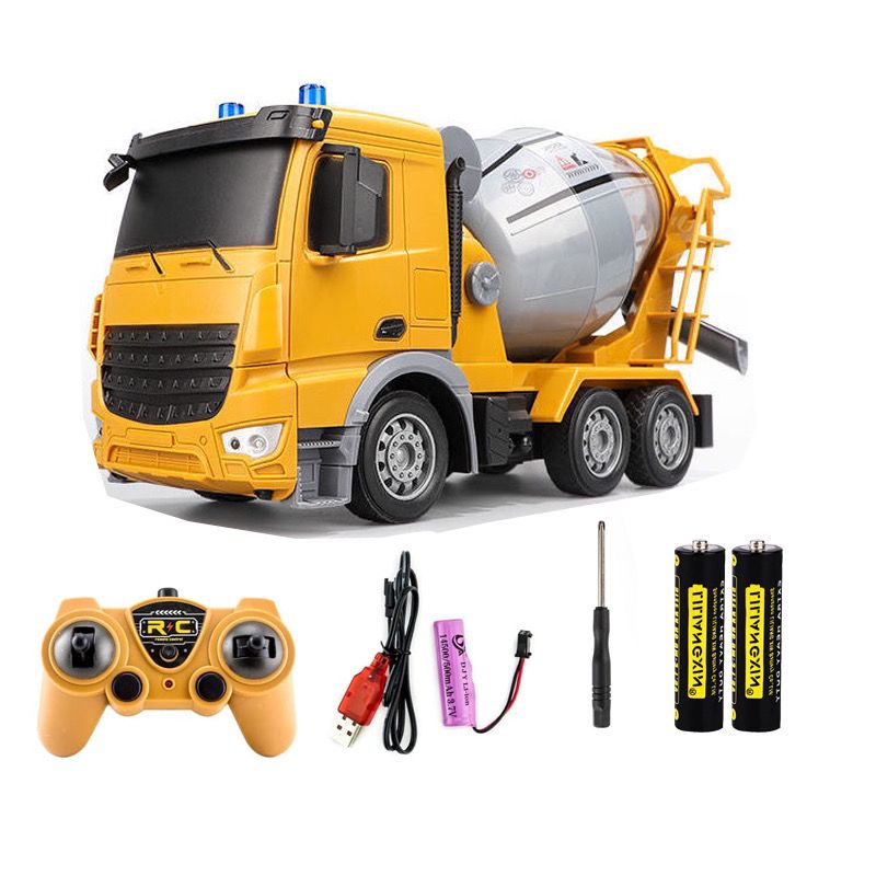 Wuyuan toys, children's mixer trucks, remote control rechargeable cement mixer trucks, remote control cars, Dongfang cars, sanitation vehicles, remote control cars, toys for export and wholesale detail image 18