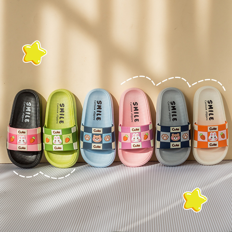 小兔小熊童鞋婴儿鞋儿童棉拖鞋草莓卡通款舒适防滑适合学步夏季凉拖