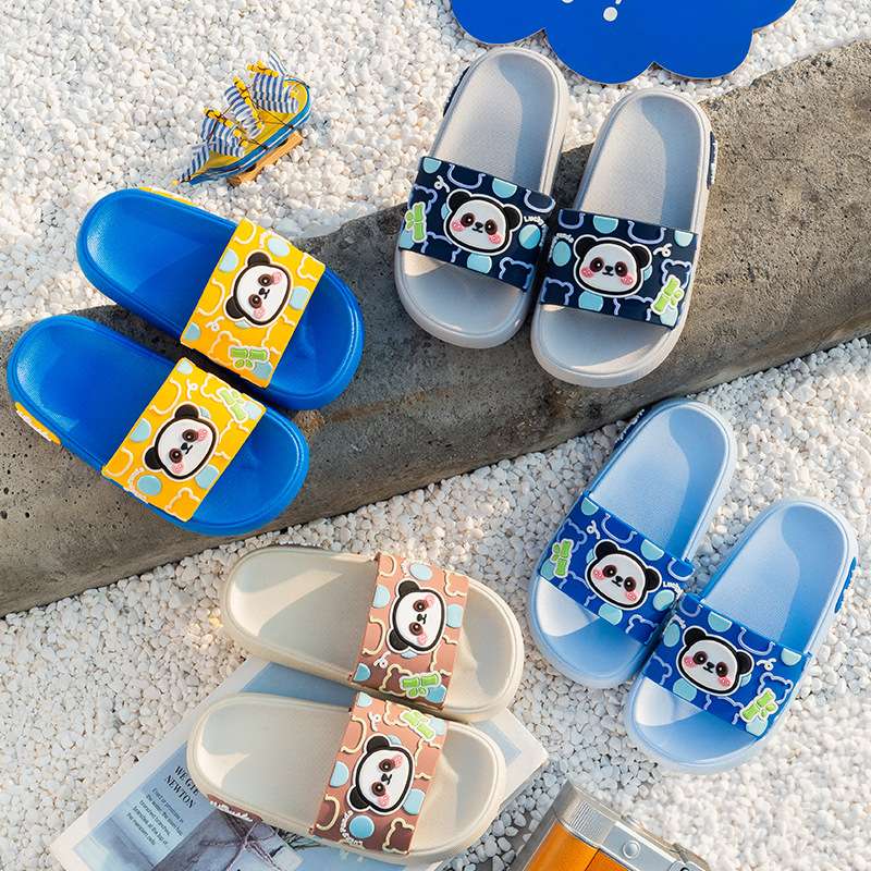 熊猫童鞋婴儿鞋儿童棉拖草莓卡通拖鞋舒适防滑适合宝宝穿着