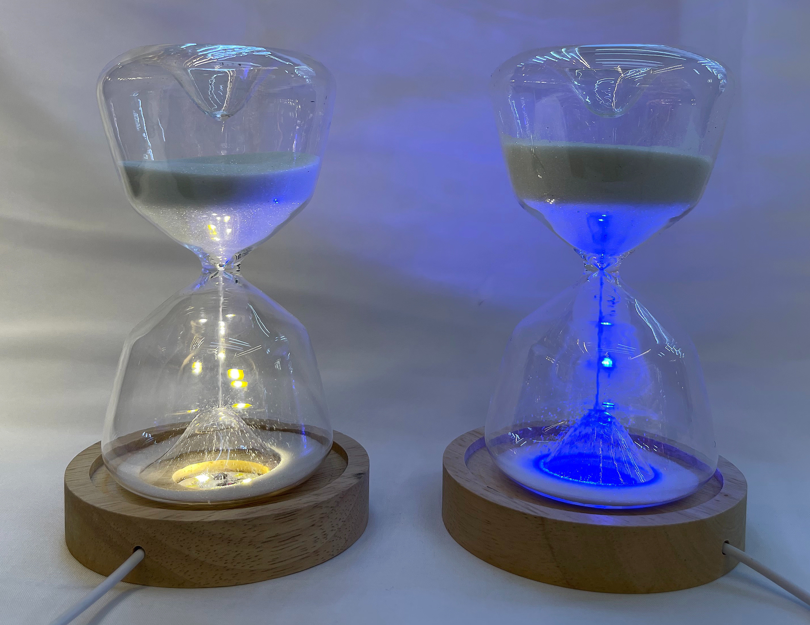 木制计时器沙漏 创意家居多用功能桌面礼品摆件流沙礼物沙钟沙漏计时器漏沙睡眠灯艺术品