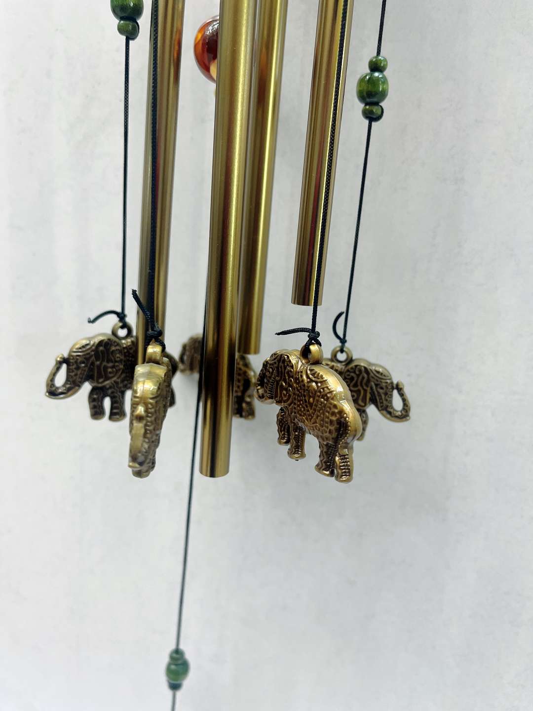 Wooden wind chimes, elephant wind chimes, Yinghao craftsmanship, outdoor, balcony decorative pendants, travel souvenirs detail image 3