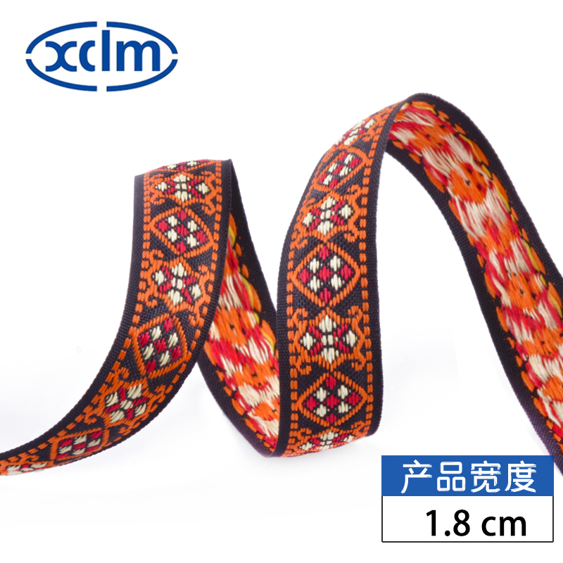 1.6cm ethnic webbing accessories, polyester decorative ribbon material, colored jacquard ribbons, clothing accessories, edge banding fabric strips pic 2