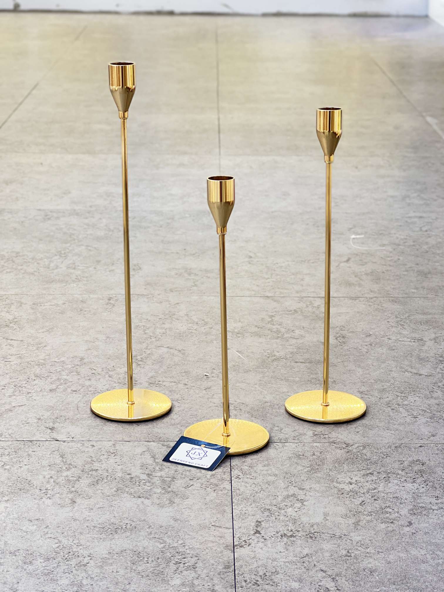 厂家直销亚马逊爆款金属3件套烛台 欧式烛台摆件 婚庆烛台