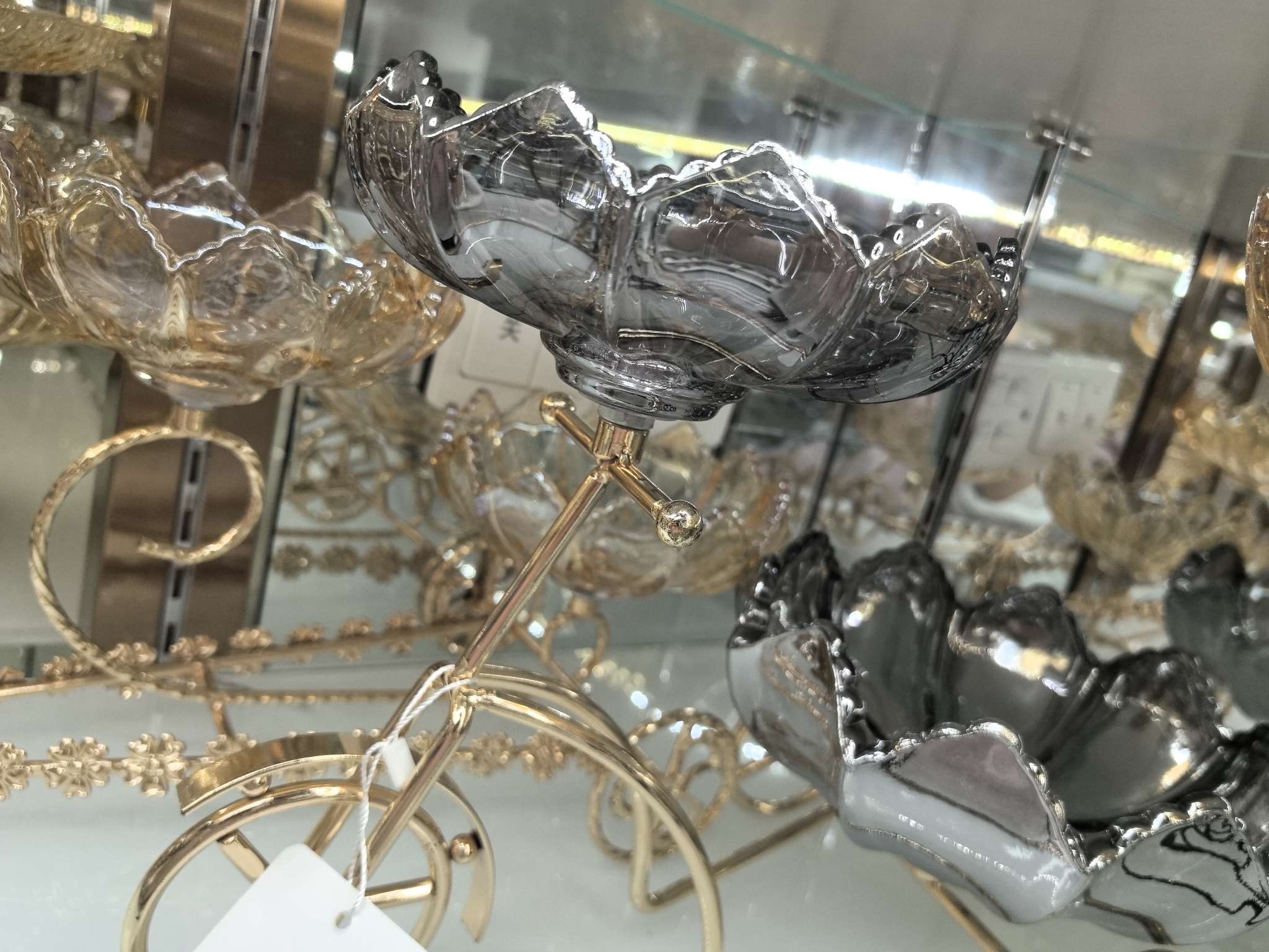 精美玻璃工艺品礼品 自行车架子果盘，可以放糖果，水果，好看实用高端，物美价廉详情图12