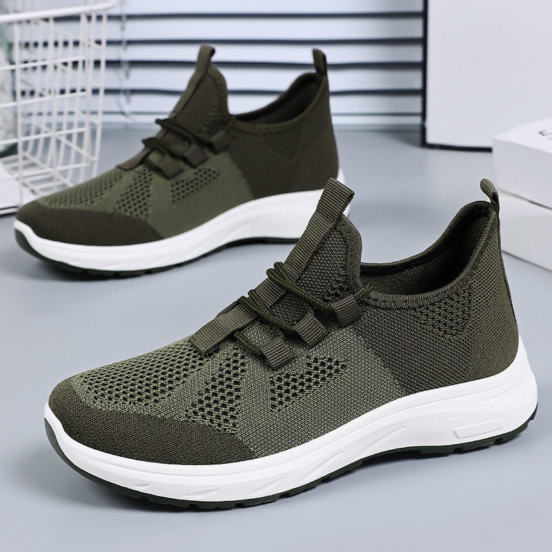 Women's autumn new breathable single shoes, Korean-style mesh shoes, flying fabric soft-soled running shoes, fashionable and versatile sports shoes Specification drawing