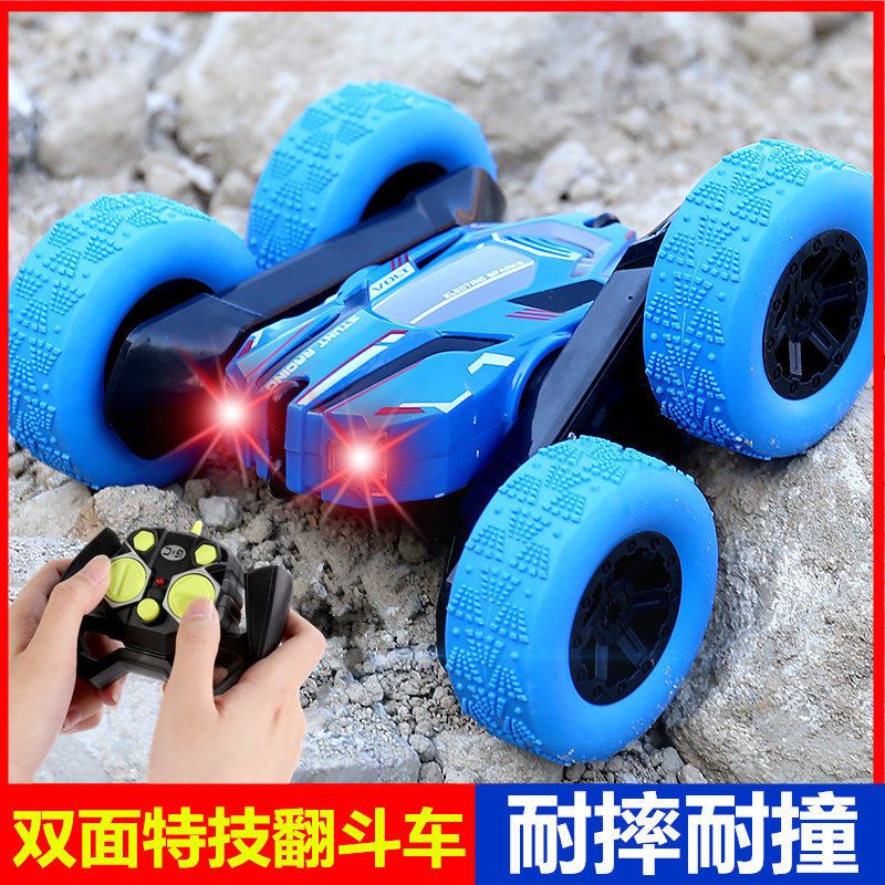 I wish to export and wholesale of toy remote control double-sided stunt cars, rolling cars, four-wheel drive children's toy cars, rechargeable toys for foreign trade