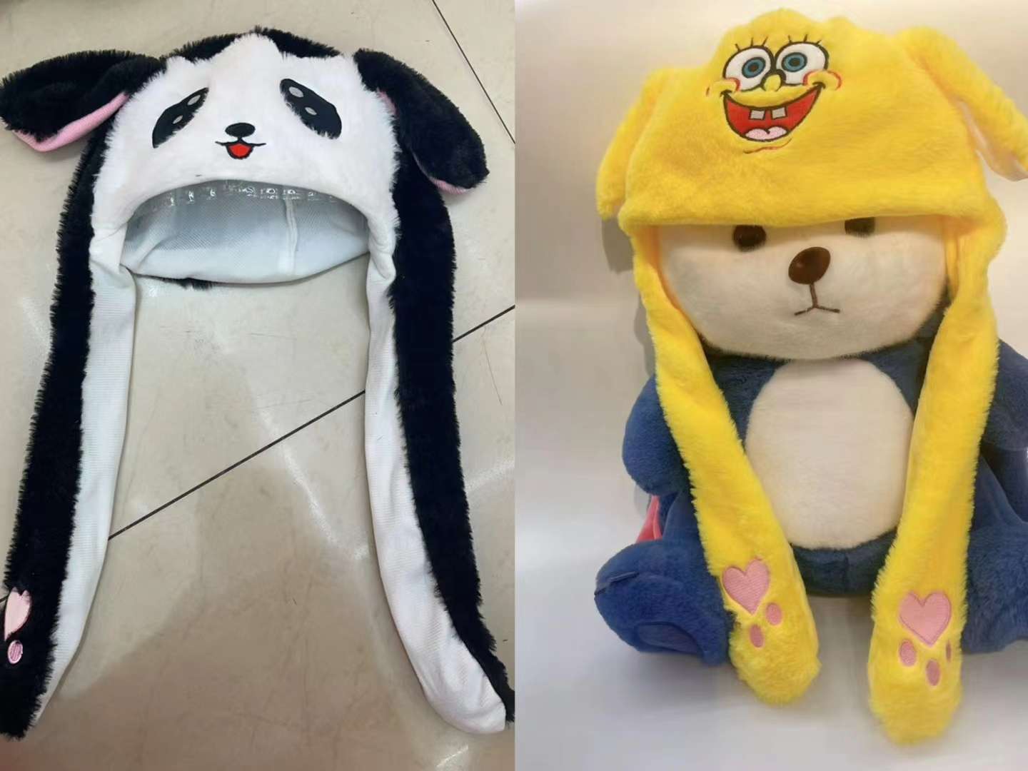 可爱卡通毛绒公仔公仔玩具小动物发光气囊捏捏卡通帽子小朋友喜爱发光捏捏帽子详情图12