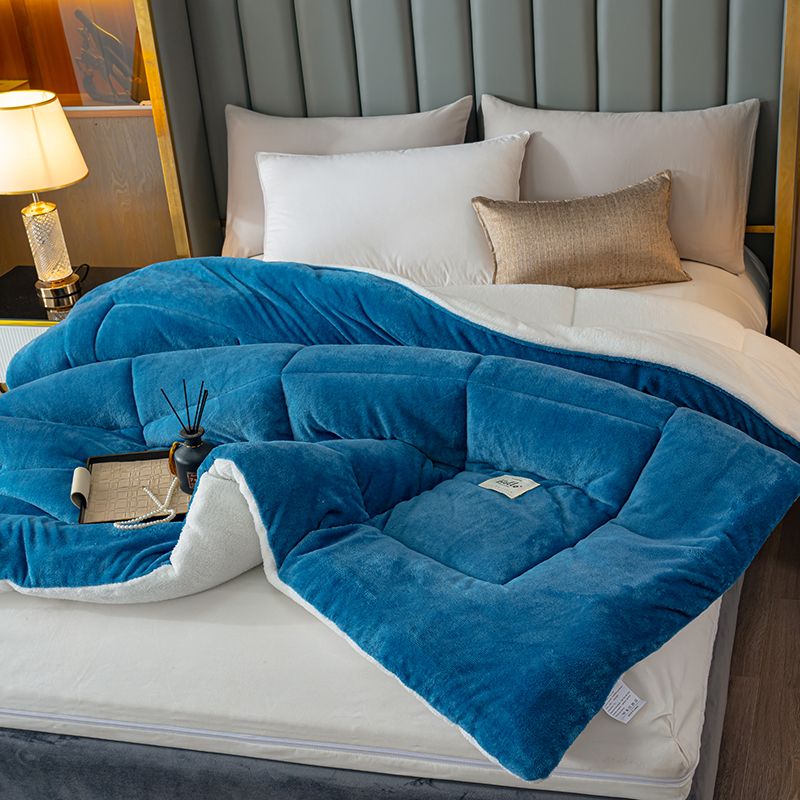 New cross-border e-commerce bestsellers for Spring/Summer 2025, new milk fleece and lamb fleece warm and thick winter quilt with milk Application Scenario